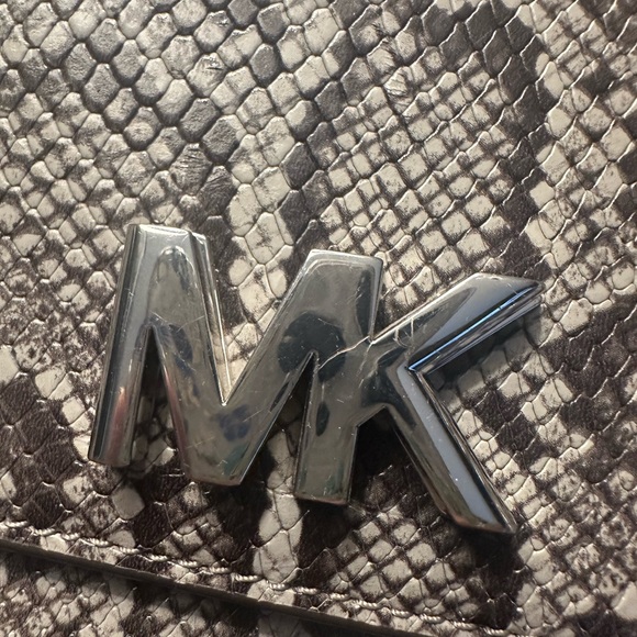 Michael Kors Gray Snake Print Crossbody Bag - Picture 8 of 9
